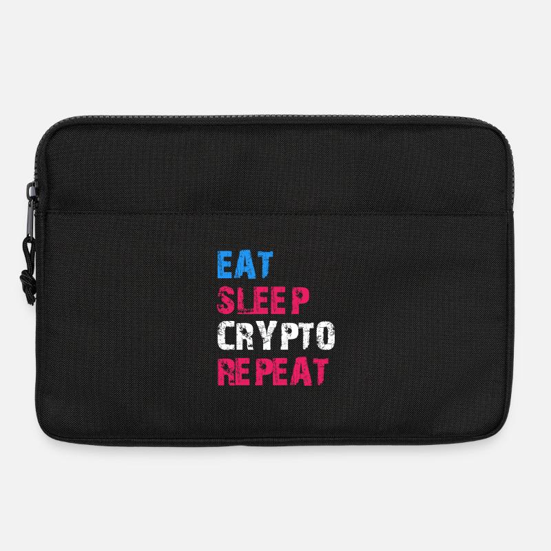 EAT SLEEP CRYPTO REPEAT - Laptoptasche 13" - Schwarz