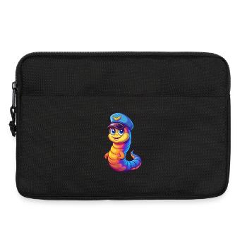 Ver marin Coloré Kawaii Dessin animé Animal marin - Sacoche pour ordinateur portable 13 pouces - noir - Devant
