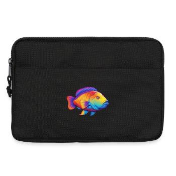 Napoleon Wrasse Colorful Kawaii Cartoon Sea Animal - Laptop bag 13" - black - Front