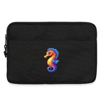 Hippocampe Coloré Kawaii Dessin Animé Animal Marin - Sacoche pour ordinateur portable 13 pouces - noir - Devant