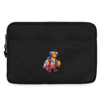 Peacock Mantis Shrimp Colorful Kawaii Cartoon - Laptop bag 13" - black - Front