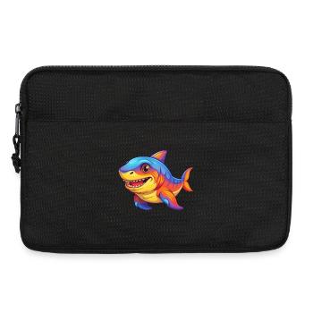 Cookiecutter Hai Bunte Kawaii Cartoon Clipart - Laptoptasche 13" - Schwarz - Vorne