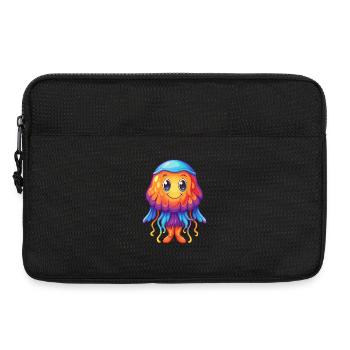 Comb Jelly Colorful Kawaii Cartoon Sea Animal - Laptop bag 13" - black - Front