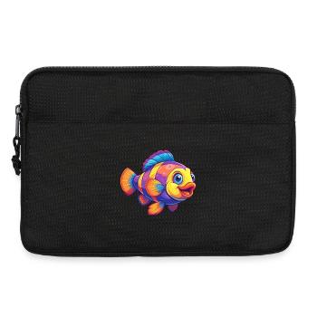 Clownfish Coloré Kawaii Dessin animé Animal marin - Sacoche pour ordinateur portable 13 pouces - noir - Devant