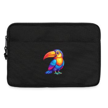 Toucan Colorful Kawaii Cartoon Character Bird - Laptop bag 13" - black - Front