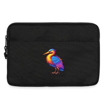 Reiher Bunte Kawaii Cartoon Figur Vogel - Laptoptasche 13" - Schwarz - Vorne
