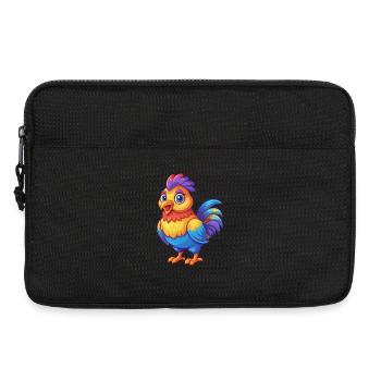Huhn Bunte Kawaii Cartoon Figur Vogel - Laptoptasche 13" - Schwarz - Vorne