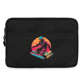 Look snowboarder des années 80 - Sacoche pour ordinateur portable 13 pouces - noir - Devant