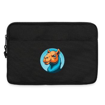 Camel Cute Kawaii Cartoon Clipart Animal Pet Logo - Laptop bag 13" - black - Front