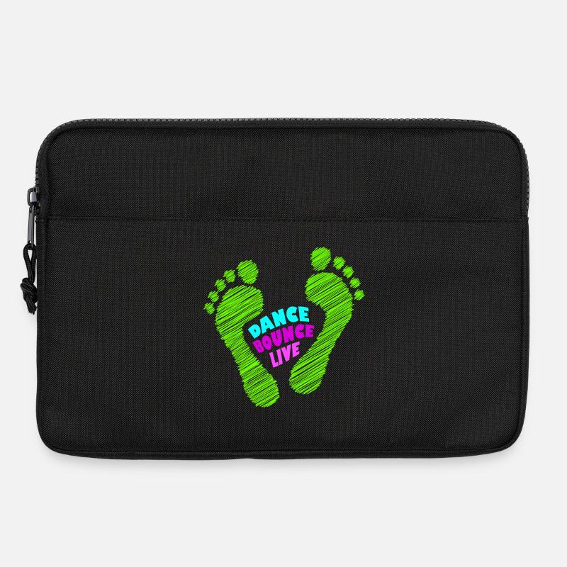 Dance Bounce Live barefoot NEON grün - Laptoptasche 13" - Schwarz