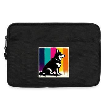 Chien - Sacoche pour ordinateur portable 13 pouces - noir - Devant