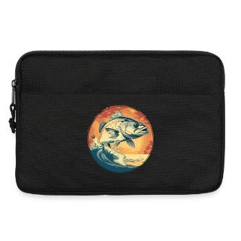 Fish Illustration - Laptop bag 13" - black - Front