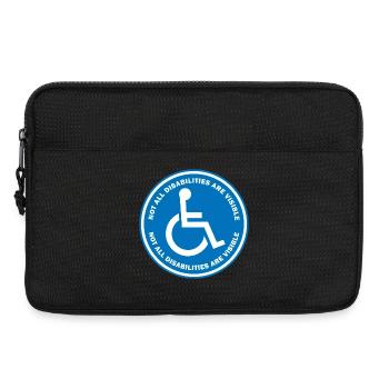 Nicht alle Behinderungen sind sichtbar - Laptoptasche 13" - Schwarz - Vorne