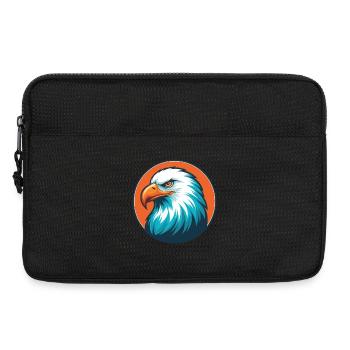 Eagle Cute Kawaii Cartoon Clipart Animal Pet Logo - Laptop bag 13" - black - Front