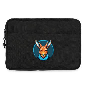 Kangaroo Cute Kawaii Cartoon Animal Pet Logo - Laptop bag 13" - black - Front