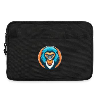 Mandrill mignon Kawaii dessin animé Animal Animal Pet Logo - Sacoche pour ordinateur portable 13 pouces - noir - Devant