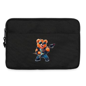 Heavy Metal Teddy Bear Guitariste - Sacoche pour ordinateur portable 13 pouces - noir - Devant