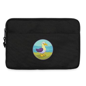 Albatros Niedliche Kawaii Cartoon Clipart Tier Haustier - Laptoptasche 13" - Schwarz - Vorne