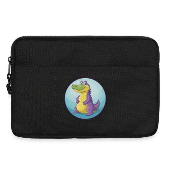 Alligator Niedliche Kawaii Cartoon Clipart Tier Haustier - Laptoptasche 13" - Schwarz - Vorne