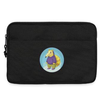fourmilier mignon Kawaii dessin animé Clipart animal de compagnie - Sacoche pour ordinateur portable 13 pouces - noir - Devant