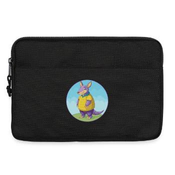 Armadou mignon Kawaii dessin animé Clipart Animal de compagnie - Sacoche pour ordinateur portable 13 pouces - noir - Devant