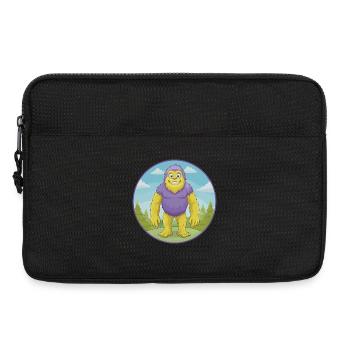 BigFoot mignon Kawaii dessin animé Clipart Animal de compagnie - Sacoche pour ordinateur portable 13 pouces - noir - Devant