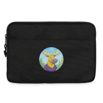 orignal mignon kawaii dessin animé clipart animal de compagnie - Sacoche pour ordinateur portable 13 pouces - noir - Devant