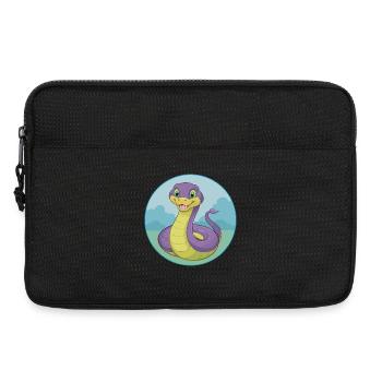 Kobra Niedliche Kawaii Cartoon Clipart Tier Haustier - Laptoptasche 13" - Schwarz - Vorne