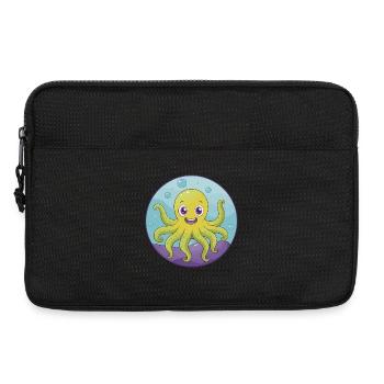 Octopus Cute Kawaii Cartoon Clipart Animal Pet - Laptop bag 13" - black - Front