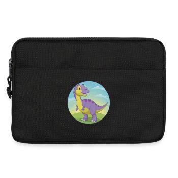Dinosaur Cute Kawaii Cartoon Clipart Animal Pet - Laptop bag 13" - black - Front