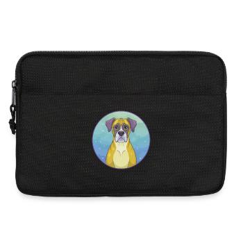 Boxer Dog Cute Kawaii Cartoon Clipart Animal Pet - Laptop bag 13" - black - Front