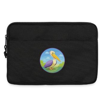 Pelican Cute Kawaii Cartoon Clipart Animal Pet - Laptop bag 13" - black - Front