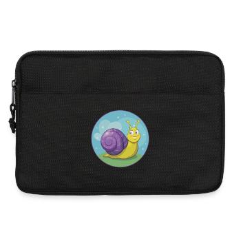 Snail Cute Kawaii Cartoon Clipart Animal Pet - Laptop bag 13" - black - Front