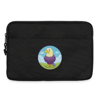 Eagle Cute Kawaii Cartoon Clipart Animal Pet - Laptop bag 13" - black - Front