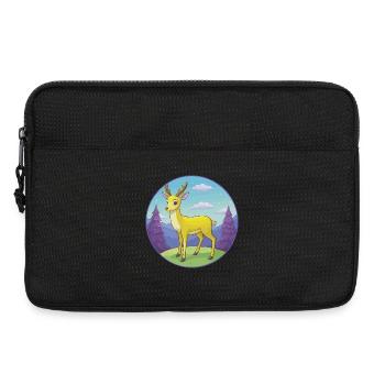 Deer Cute Kawaii Cartoon Clipart Animal Pet - Laptop bag 13" - black - Front