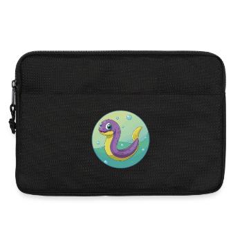Eel Cute Kawaii Cartoon Clipart Animal Pet - Laptop bag 13" - black - Front