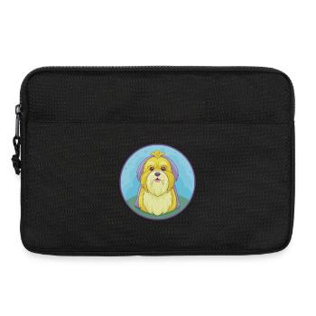 Shih Tzu Dog Cute Kawaii Cartoon Clipart Animal - Laptop bag 13" - black - Front