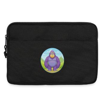 Gorille mignon kawaii dessin animé Clipart animal de compagnie - Sacoche pour ordinateur portable 13 pouces - noir - Devant