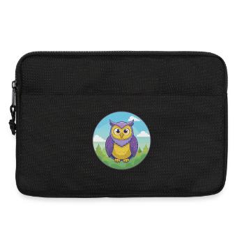 hibou mignon Kawaii dessin animé Clipart animal de compagnie - Sacoche pour ordinateur portable 13 pouces - noir - Devant