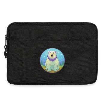 Polar Bear Cute Kawaii Cartoon Clipart Animal Pet - Laptop bag 13" - black - Front