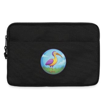 Ibis Cute Kawaii Cartoon Clipart Animal Pet - Laptop bag 13" - black - Front