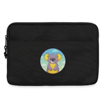 Koala Niedlich Kawaii Cartoon Clipart Tier Haustier - Laptoptasche 13" - Schwarz - Vorne