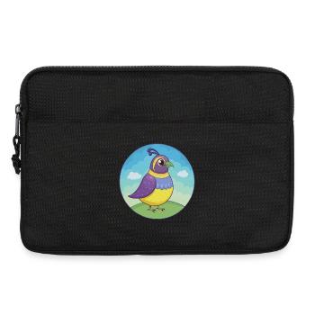 Quail Cute Kawaii Cartoon Clipart Animal Pet - Laptop bag 13" - black - Front