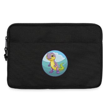 Lizard Cute Kawaii Cartoon Clipart Animal Pet - Laptop bag 13" - black - Front