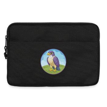 Faucon mignon Kawaii dessin animé Clipart Animal de compagnie - Sacoche pour ordinateur portable 13 pouces - noir - Devant