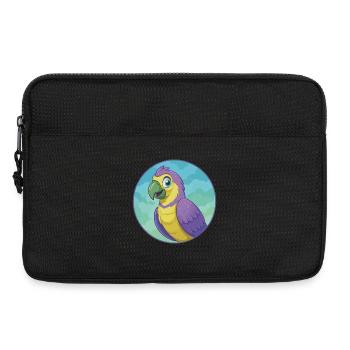 Parrot Cute Kawaii Cartoon Clipart Animal Pet - Laptop bag 13" - black - Front