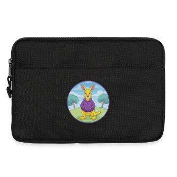 Kangaroo Cute Kawaii Cartoon Clipart Animal Pet - Laptop bag 13" - black - Front