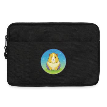 Cochon d’Inde mignon Kawaii dessin animé Clipart Animal de compagnie - Sacoche pour ordinateur portable 13 pouces - noir - Devant