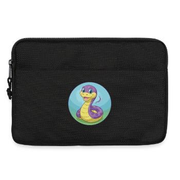Snake Cute Kawaii Cartoon Clipart Animal Pet - Laptop bag 13" - black - Front