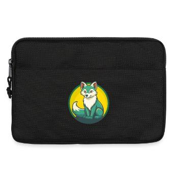 Polarfuchs Niedliche Kawaii Cartoon Clipart Haustier Tier - Laptoptasche 13" - Schwarz - Vorne